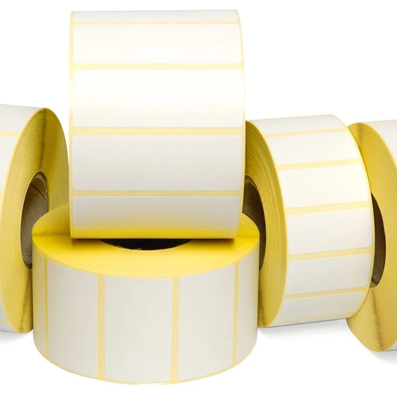 Rouleau de 1250 étiquettes adhésives 58 x 38 mm, broche thermique 40 mm