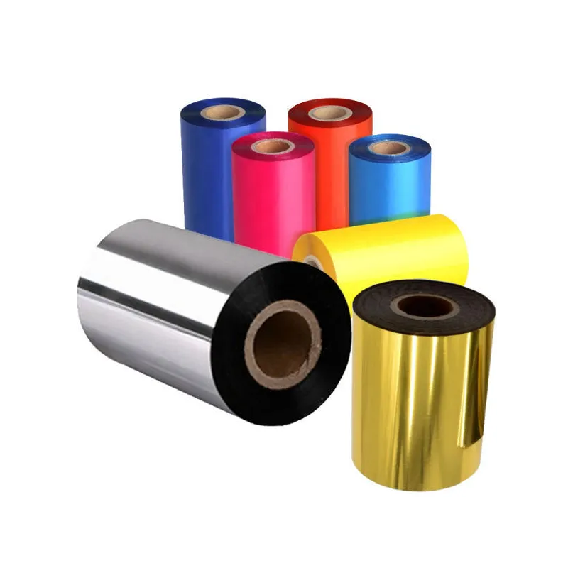 Cinta color oro, resina de cera, transferencia térmica, 55x200