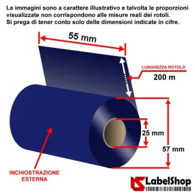 Blaues Band, Wachsharz-Thermotransfer, 55x200