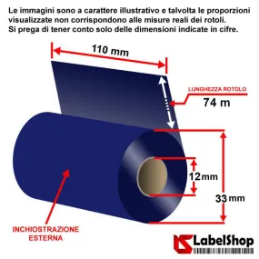Blaues Band, Wachsharz-Thermotransfer, 110 x 74