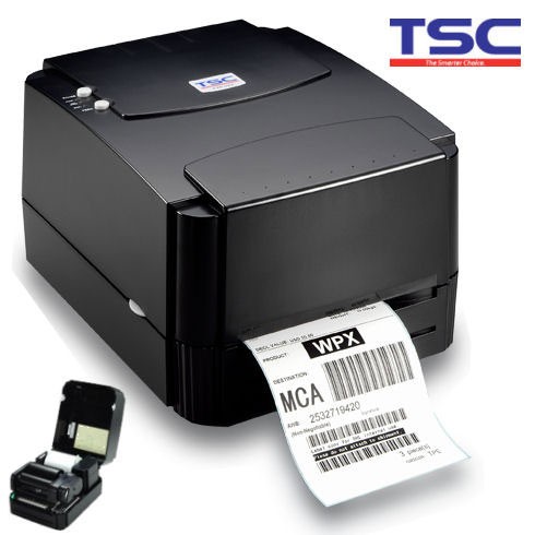 USB and serial thermal printer for labels textile labels and barcodes