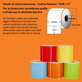 Rolle mit 2000 Klebeetiketten, 100 x 100 mm, Thermotransfer, 1-Spur-Kern, 40