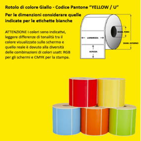 Rollo industrial de 2000 etiquetas térmicas de 100x100 mm con orificio de 76 mm y adhesivo permanente.