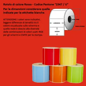 Rolle mit 2000 Klebeetiketten, 100 x 100 mm, Thermotransfer, 1-Spur-Kern, 40