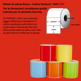 Rouleau industriel de 2000 étiquettes thermiques 100x100 mm avec perforation de 76 mm et adhésif permanent