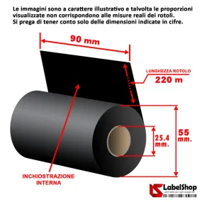 cinta de carbono, lámina, cera, resina, transferencia térmica, poliamida, satén, rollo