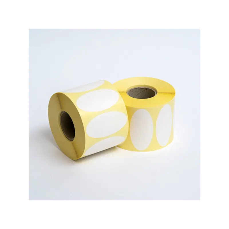 Rouleau de 900 étiquettes adhésives ovales 90 x 60 mm, noyau thermique 40