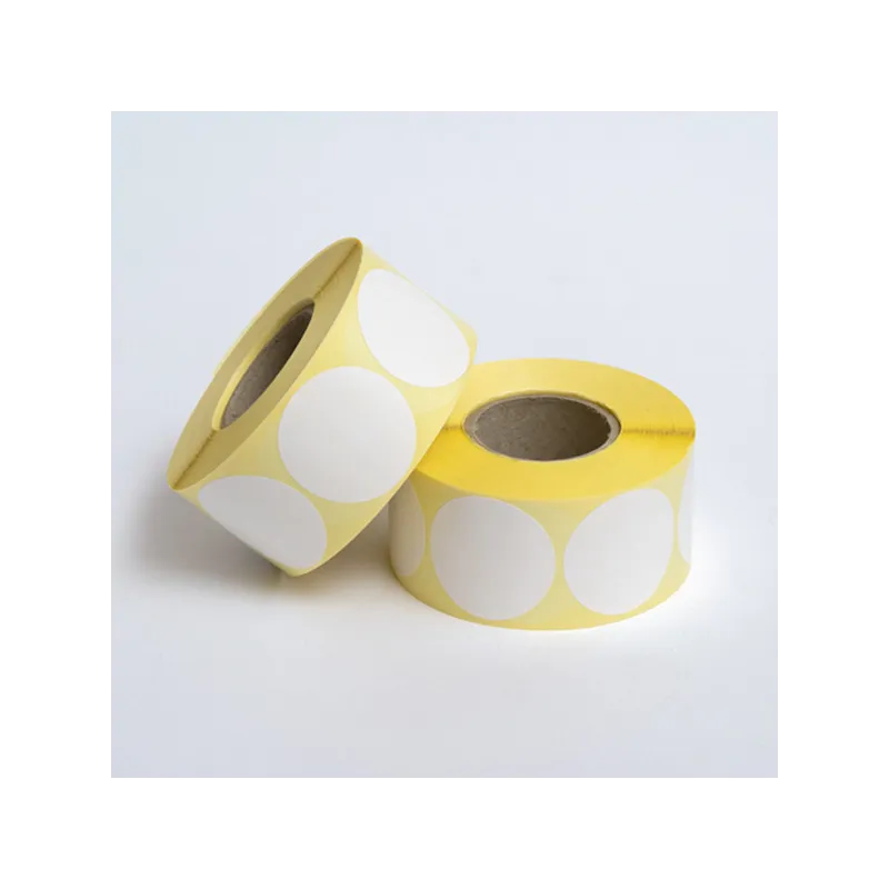Roll of 1500 circular adhesive labels, 35mm diameter