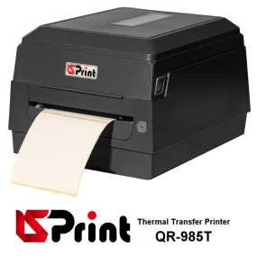 Thermal and transfer barcode textile composition label printer
