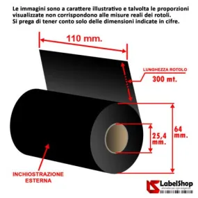 carbon ribbon, foil, wax, resin, thermal transfer, polyamide, satin, roll