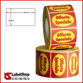 pre-printed adhesive labels special offer