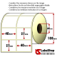 Roll of 4000 40X27 mm thermal adhesive labels -2 rows / core 40