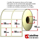 Roll of 2500 50X30 mm thermal adhesive labels -2 rows / core 40