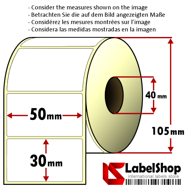 4 Rouleaux Ruban pour L1/Q1/M1 Étiqueteuse, 16 mm x 4 m Thermiques