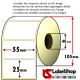 Thermo-Haftetiketten auf Rolle zu 2000 Stück, 55x25 mm, 1 Bahn, Innenkern 40 