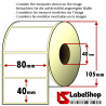 Roll of 1150 80x40 mm thermal adhesive labels -1 row/ core 40