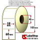 Rollo de 750 etiquetas adhesivas de papel vélin para impresión por transferencia térmica mm 58x60 1 Pista núcleo 40