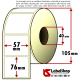 Thermo-Haftetiketten auf Rolle zu 700 Stück, 57x76 mm, 1 Bahn, Innenkern 40 