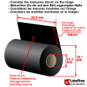 H 50,8 mm x 360 m. ink in WAX Ribbon - wax carbon graphic ribbon for thermal transfer printing (wax ribbon)