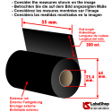Harzfarbband schwarz 35 mmx300 m.ink out - für Thermotransferdruck auf Textilien