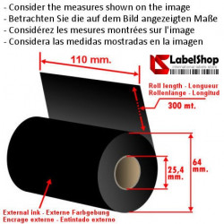 Ruban encrage exterieur 110 mm x m 300.