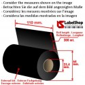 Wachsfarbband schwarz für Thermotransferdruck 110 mm x 300 m. ink out WAX (Wachs-Ribbon)