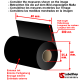 Wax carbon graphic ribbon roll for thermal transfer printing on polyamide and satin