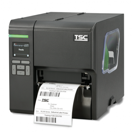 Imprimante thermique étiquettes, étiquettes textiles, codes-barres, USB et série TSC ML240P 