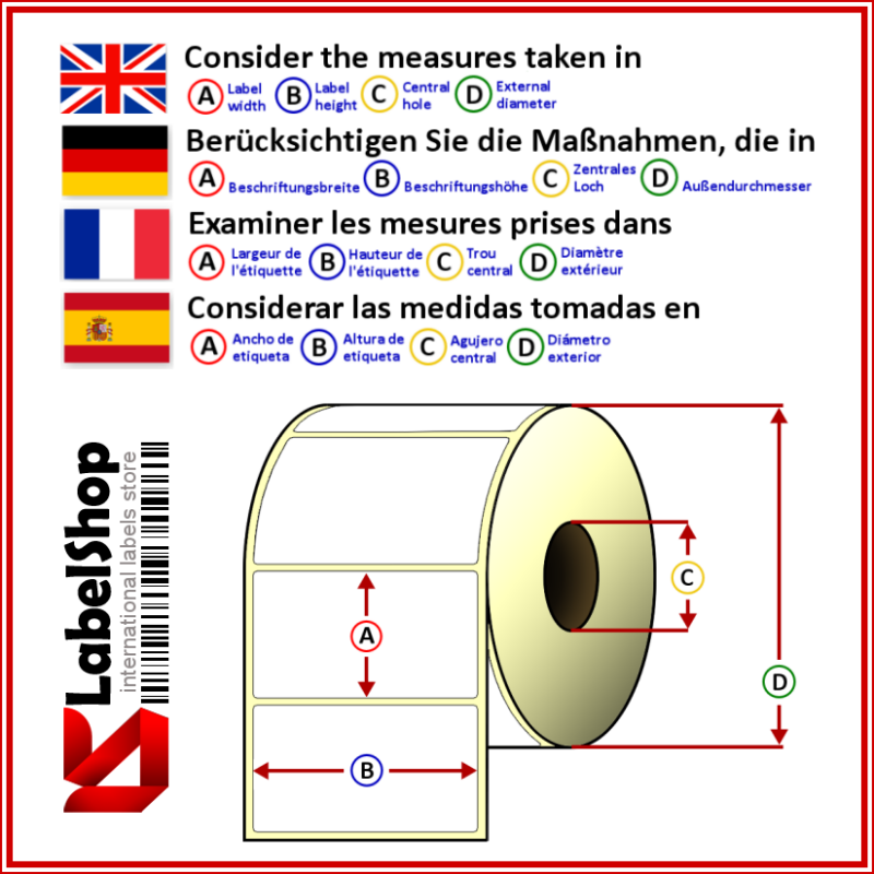 3 rouleaux de papier thermique autocollant - 80 mm x 3,5 m - Blanc  [Callstel]