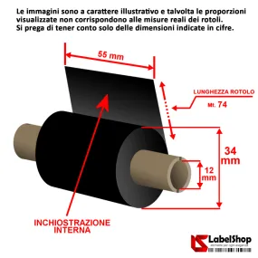 cinta de carbono, lámina, cera, resina, transferencia térmica, poliamida, satén, rollo