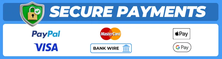 Secure Payments - We Accept Cards, PayPal, and Bank Transfer