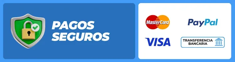 Pagos seguros: aceptamos tarjetas, PayPal y transferencias bancarias.