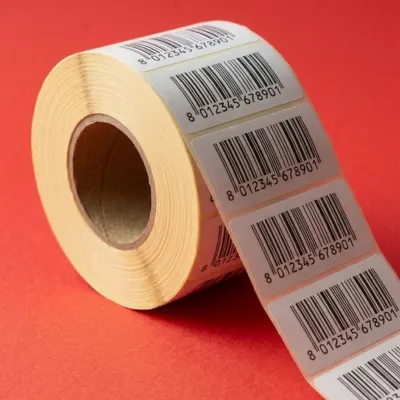 adhesive labels on rolls