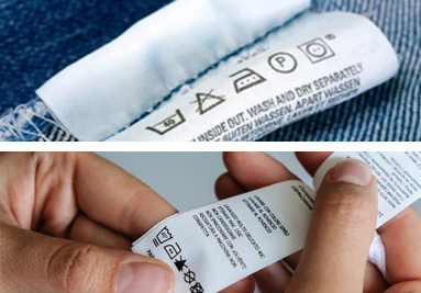Textile labels for clothing